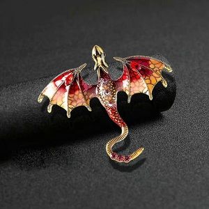 FLYING RED DRAGON BROOCH / PIN